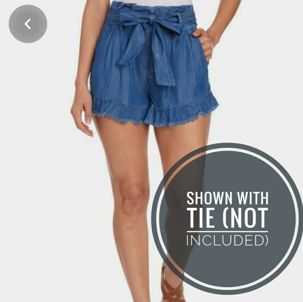 Rocks & Indigo Paper Bag High Waist Chambr…